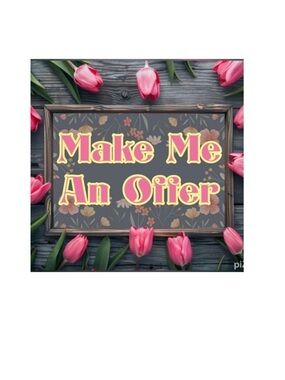 Floral Decorative Sign with Pink Tulips